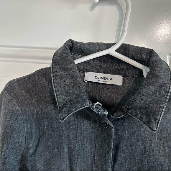 ✨DONDUP Black Button-Up Denim Shirt NWT Sz Medium✨ - Picture 4 of 9